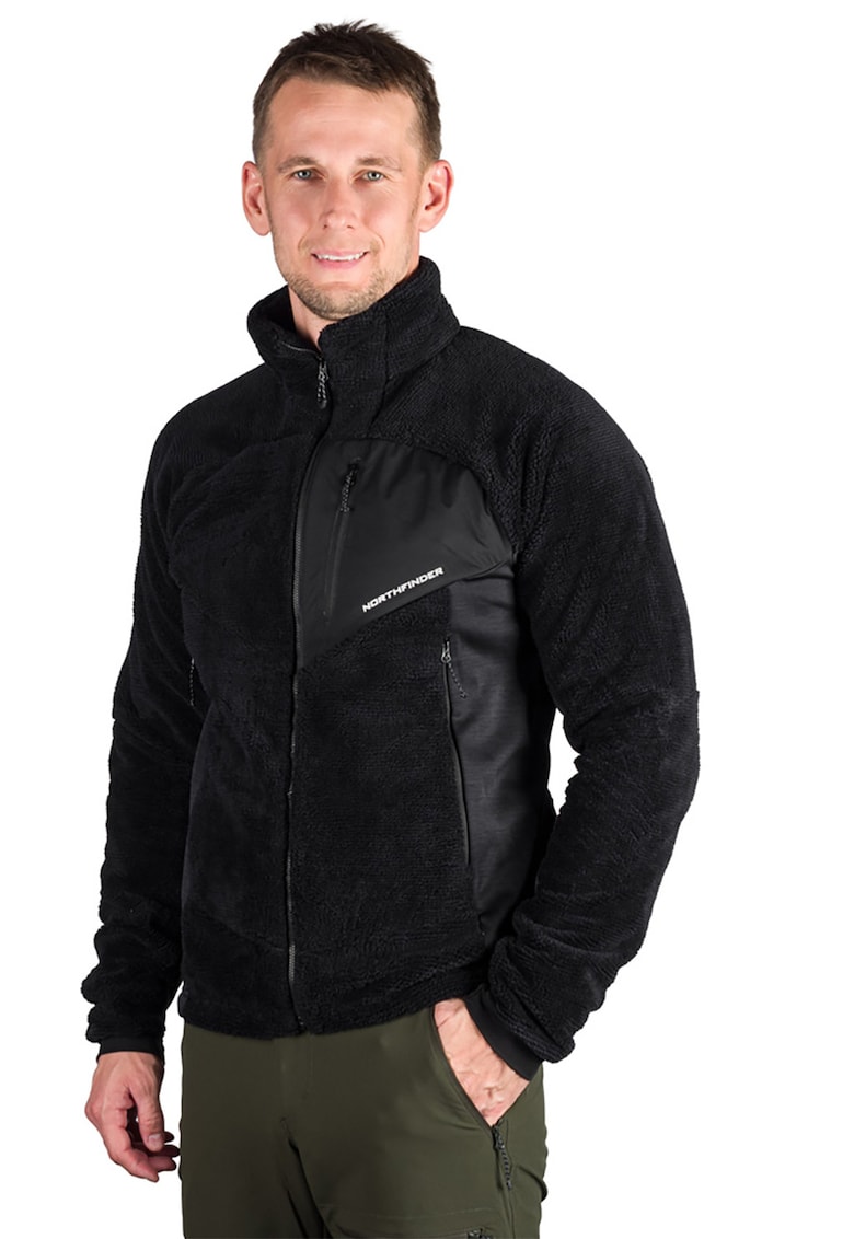 Bluza de trening cu fermoar si buzunare laterale pentru drumetii Ludwik