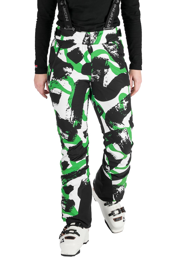 Pantaloni cu model si bretele pentru ski