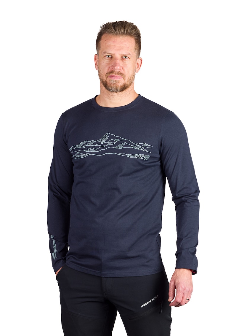 Bluza slim fit de bumbac organic cu imprimeu grafic Bluza slim fit de bumbac organic cu imprimeu grafic