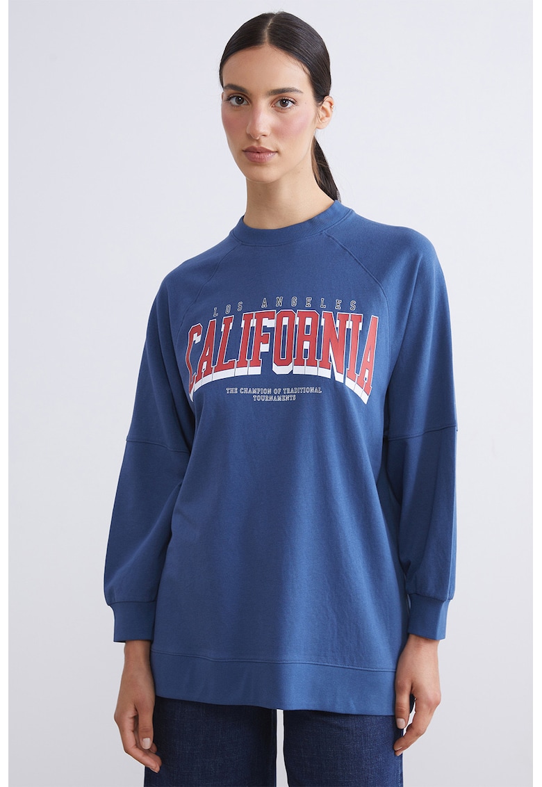 Bluza supradimensionata de trening cu maneci raglan