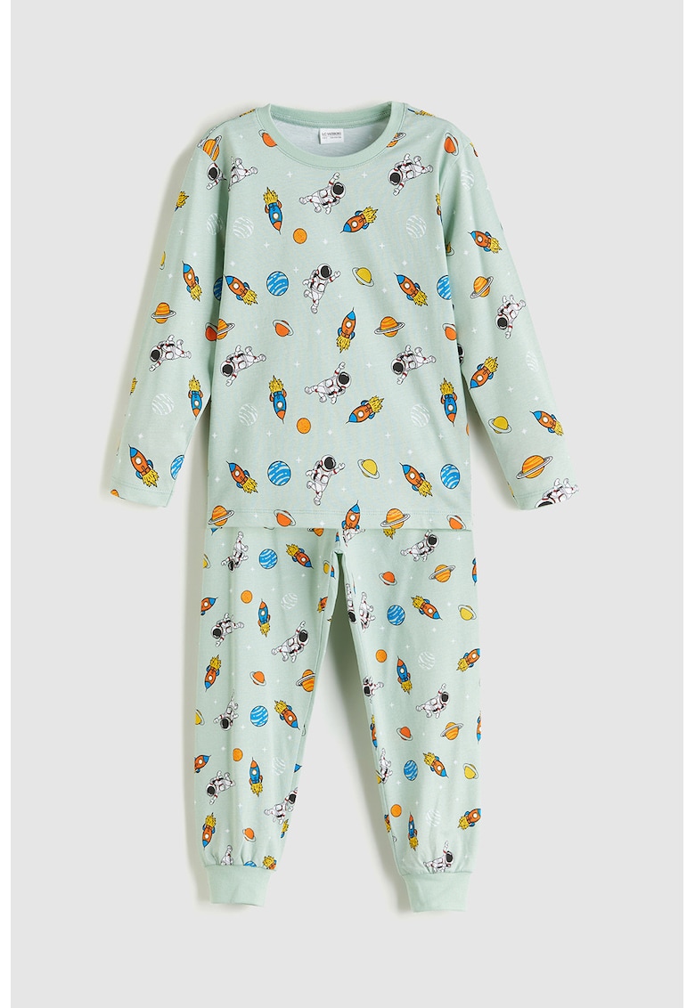 Pijama lunga cu model grafic