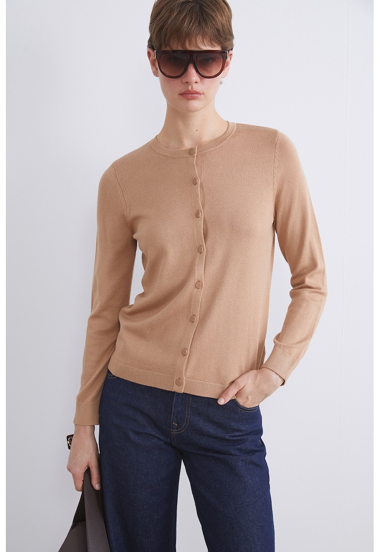 Cardigan cu maneci lungi si nasturi