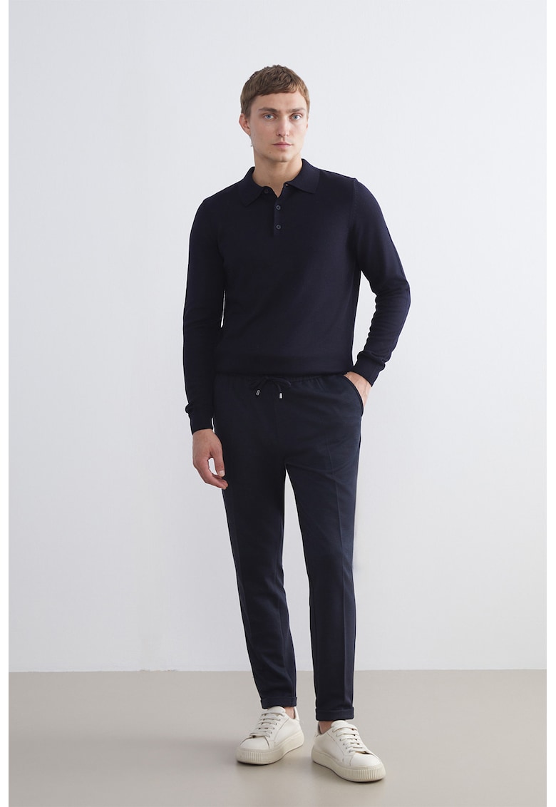 Pulover polo din amestec de bumbac