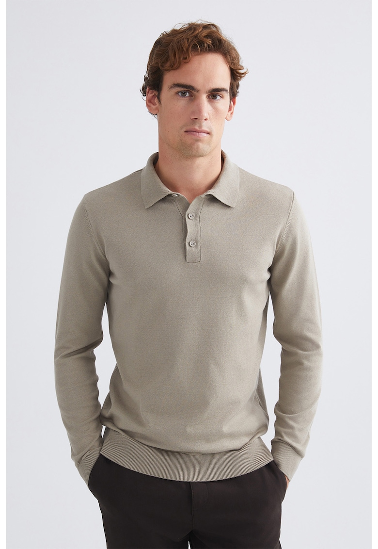 Pulover polo din amestec de bumbac