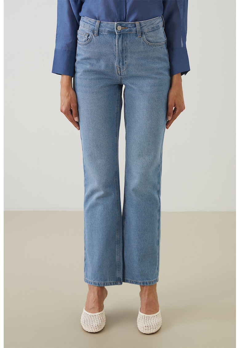 Blugi drepti cu 5 buzunare - Albastru deschis