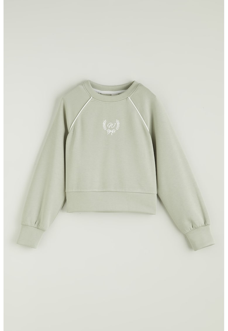 Bluza de trening cu decolteu la baza gatului si maneci raglan