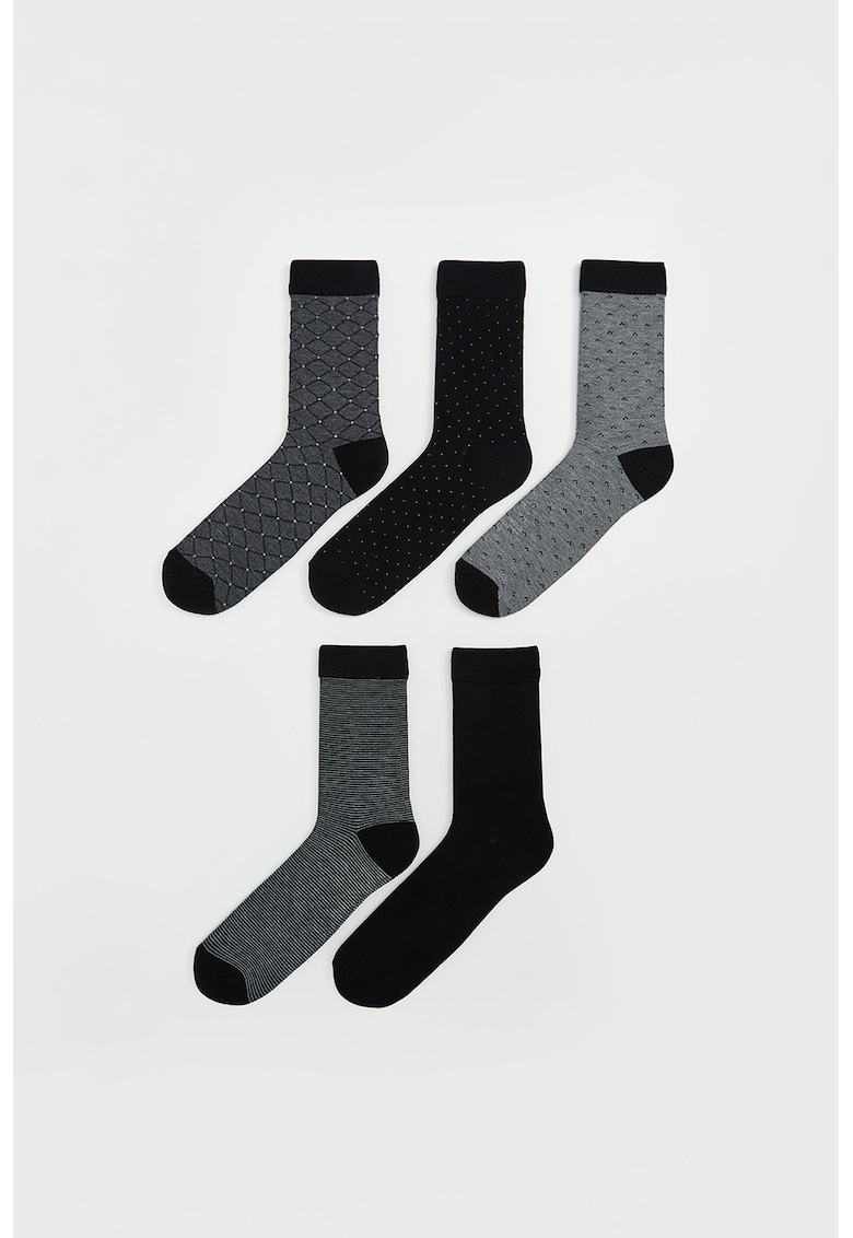 Set de sosete lungi cu model - 5 perechi
