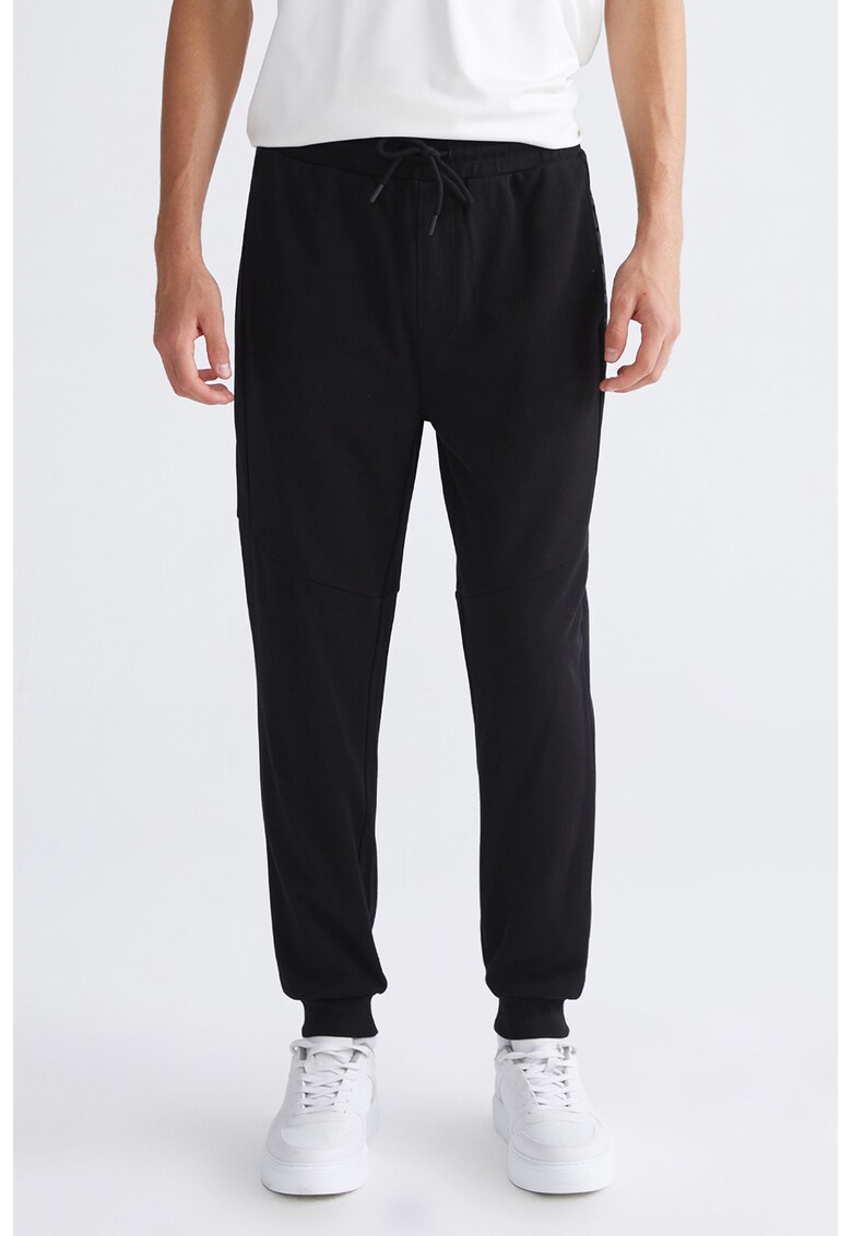 Pantaloni de trening din amestec de bumbac - Negru