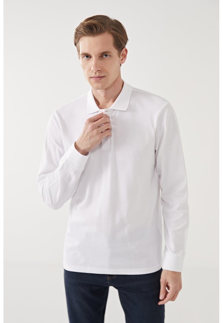 Bluza polo din bumbac pique