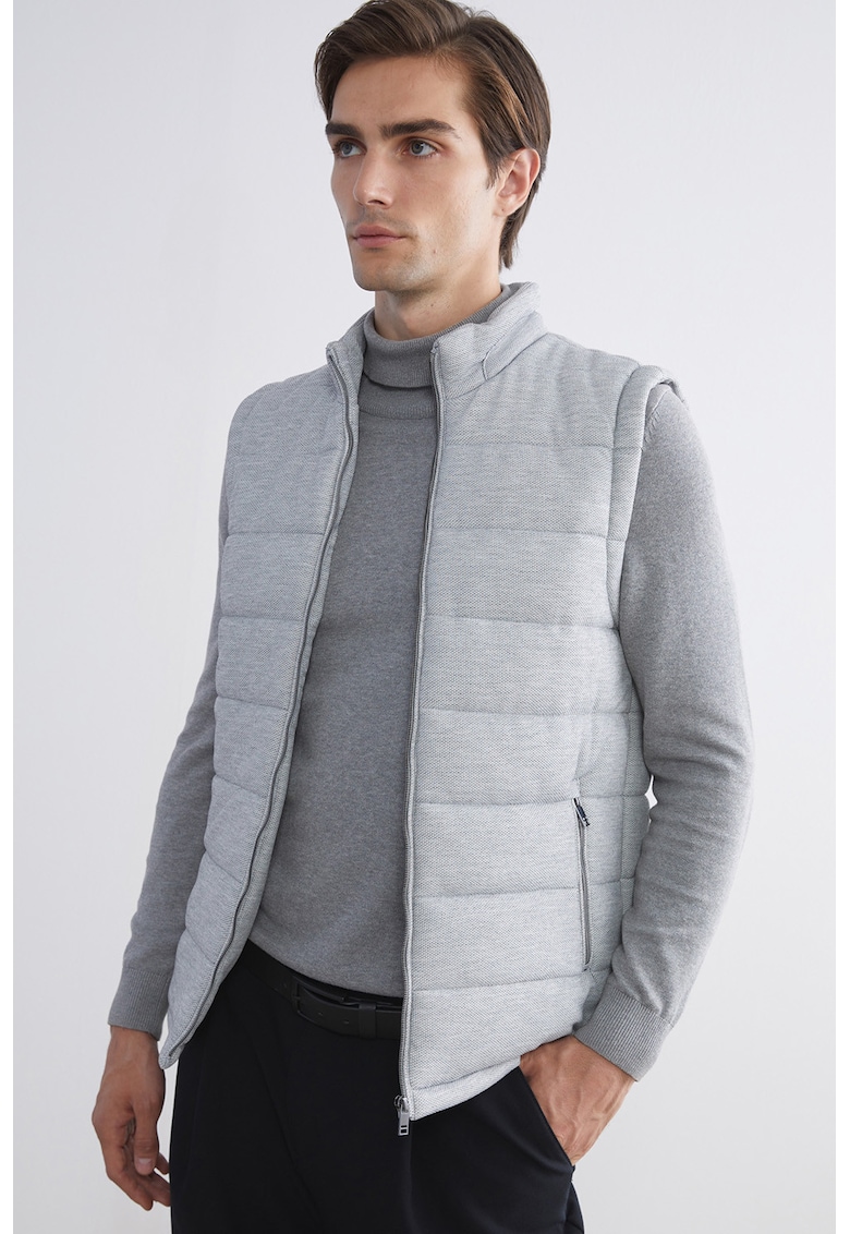 Vesta matlasata cu fermoar