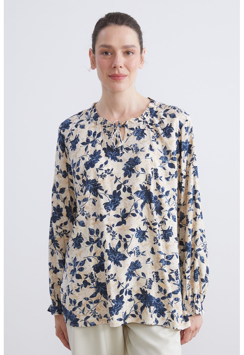 Bluza cu mansete elastice si model