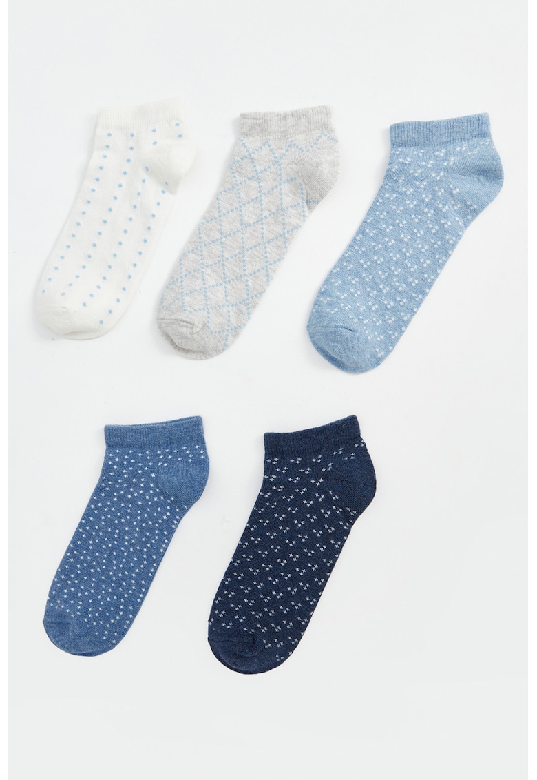 Set de sosete scurte cu model - 5 perechi