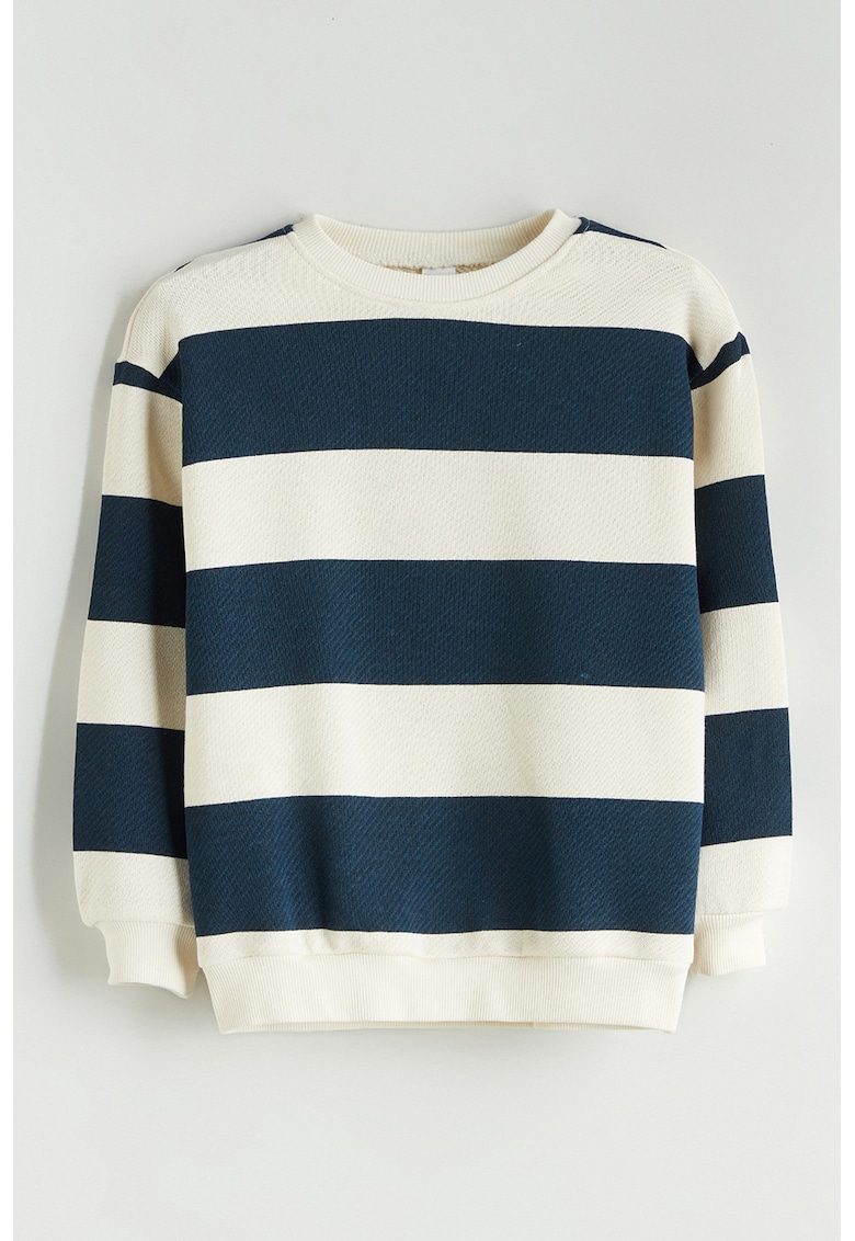 Bluza de trening din bumbac cu model in dungi