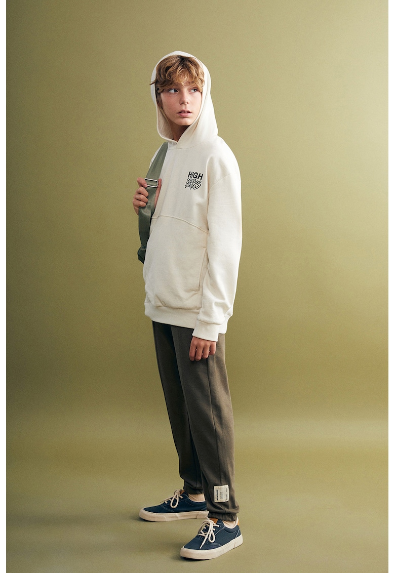 Pantaloni de trening regular fit din amestec de bumbac