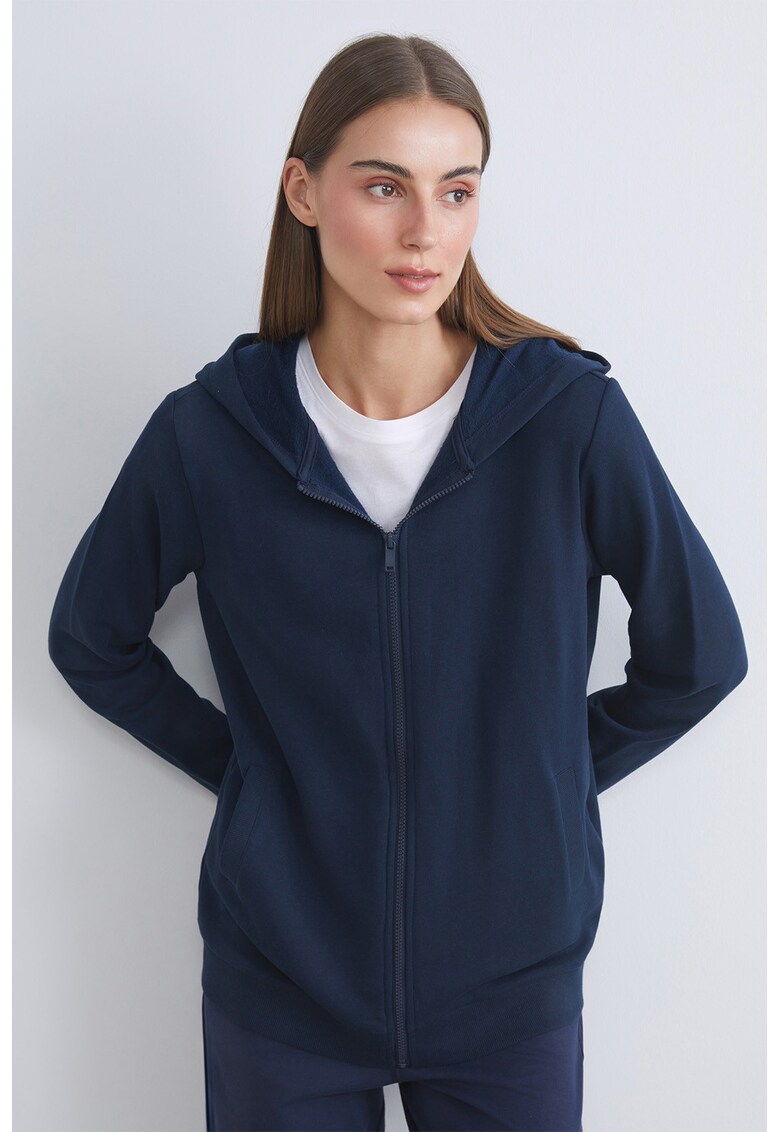 Hanorac lejer cu fermoar