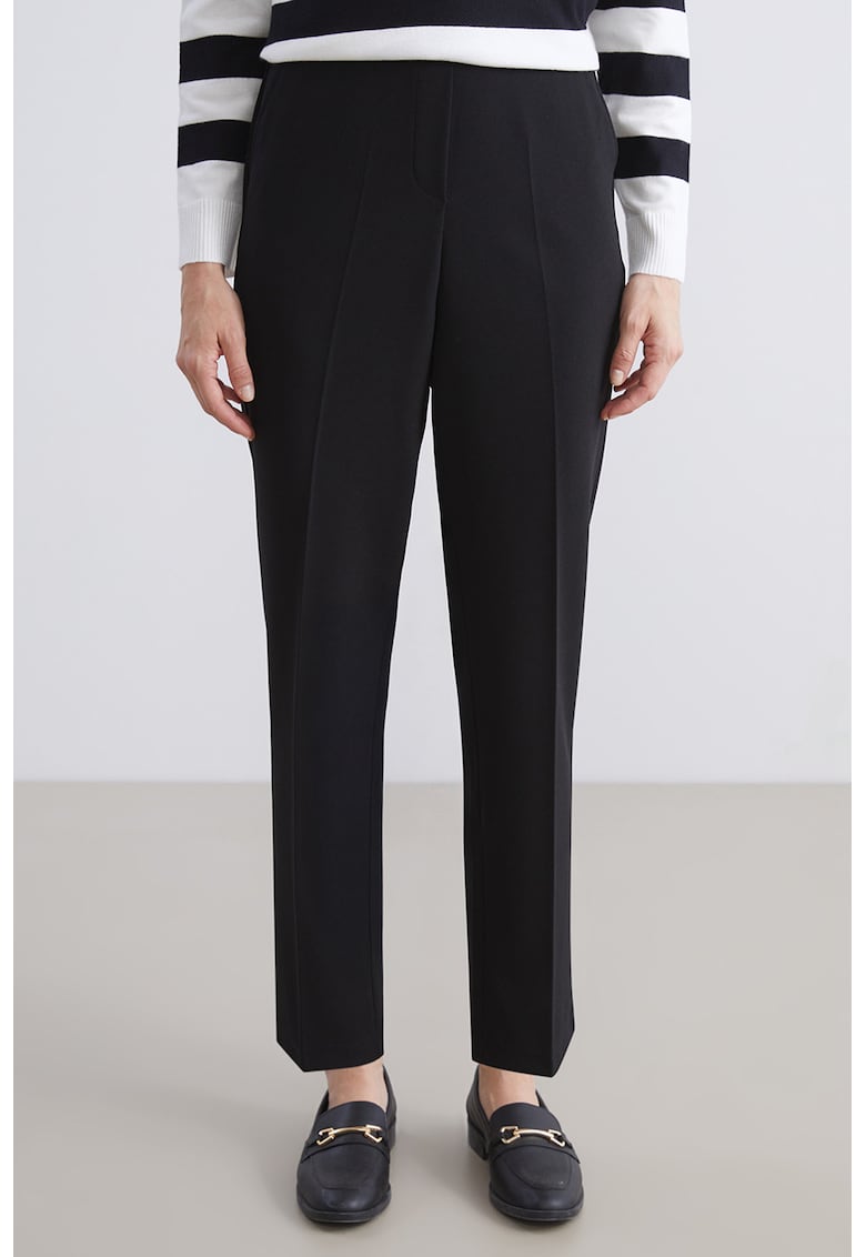 Pantaloni carrot fit cu talie elastica