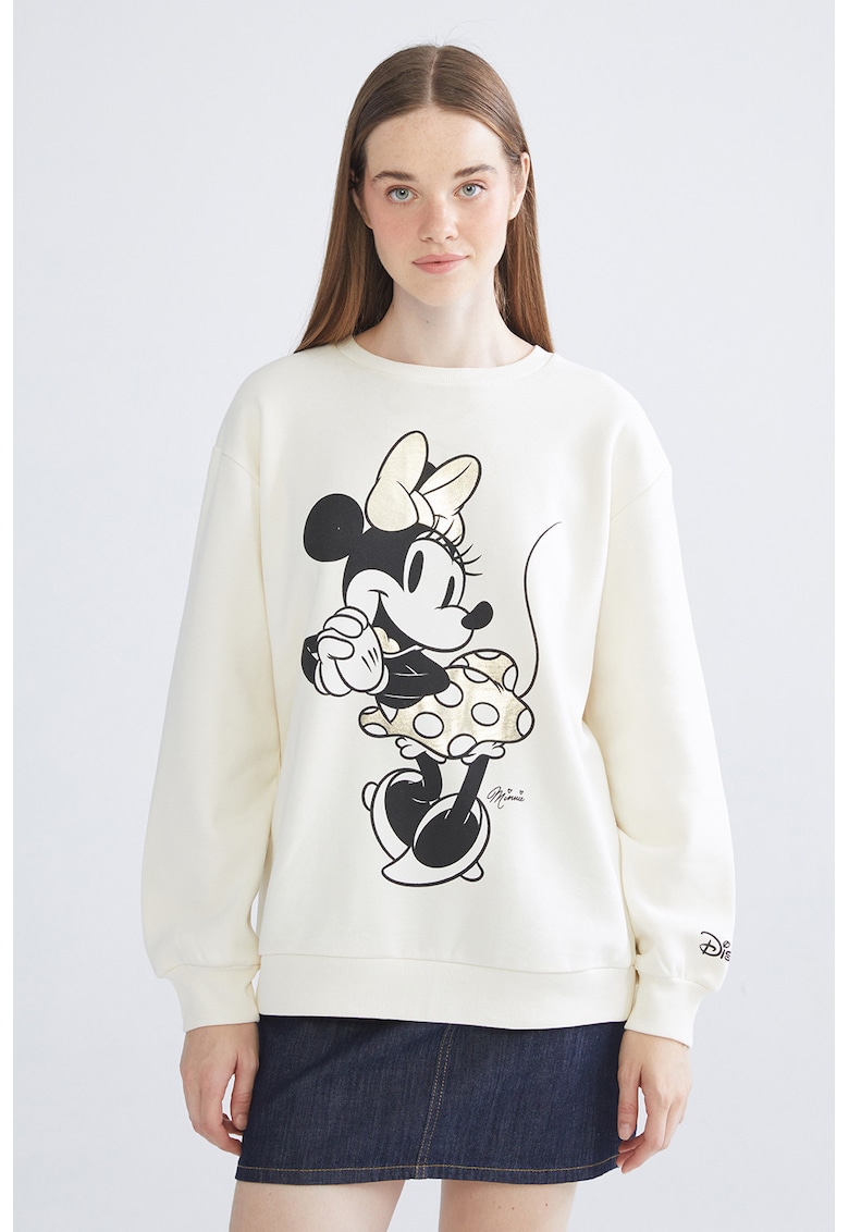 Bluza de trening supradimensionata cu imprimeu cu Minnie Mouse Bluza de trening supradimensionata cu imprimeu cu Minnie Mouse