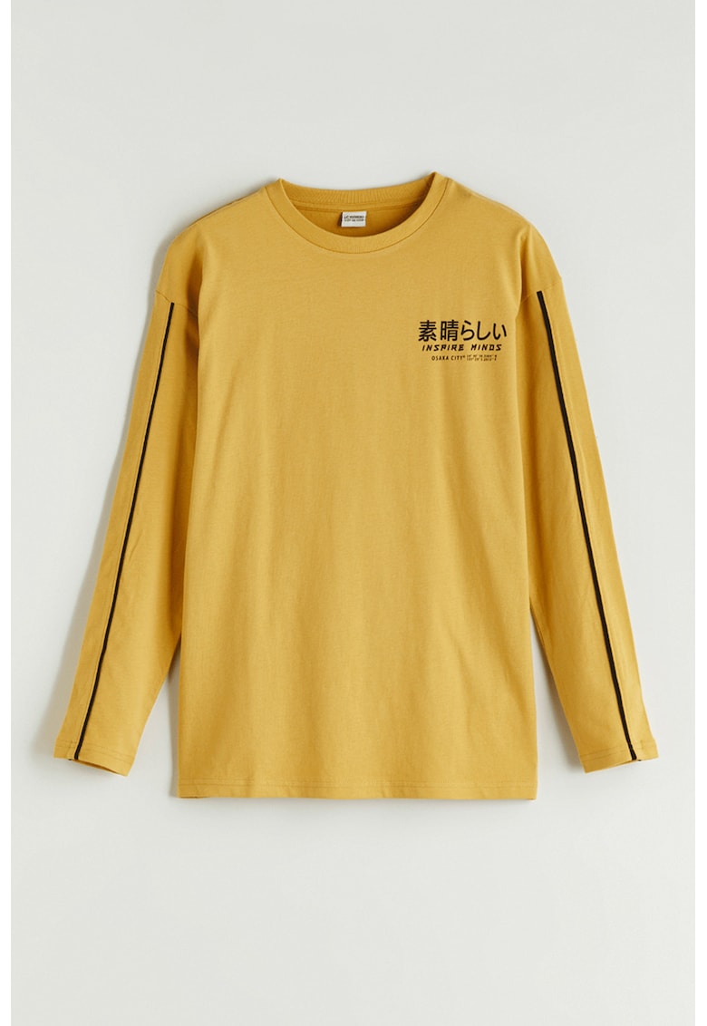 Bluza lejera cu imprimeu contrastant Bluza lejera cu imprimeu contrastant