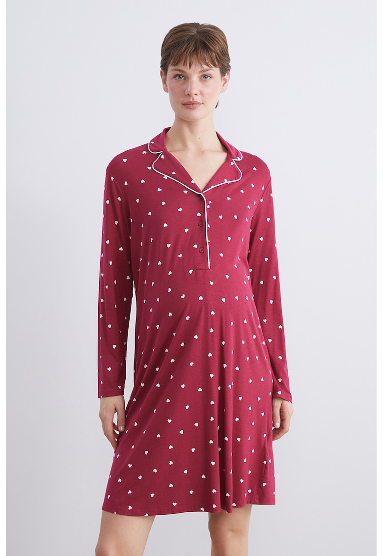 Camasa de noapte cu revere decupate