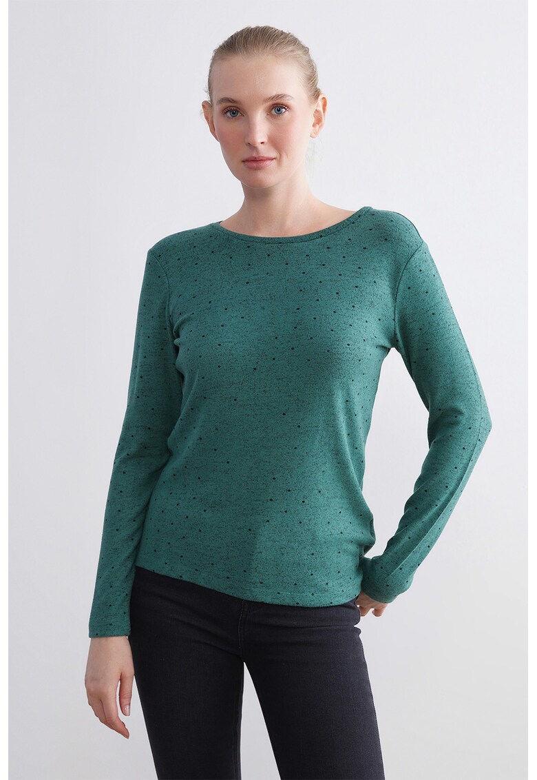 Bluza slim fit cu model cu buline