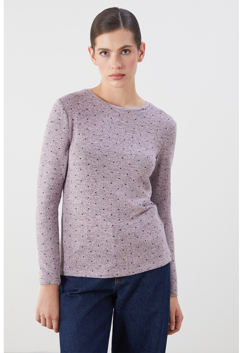 Bluza slim fit cu model cu buline