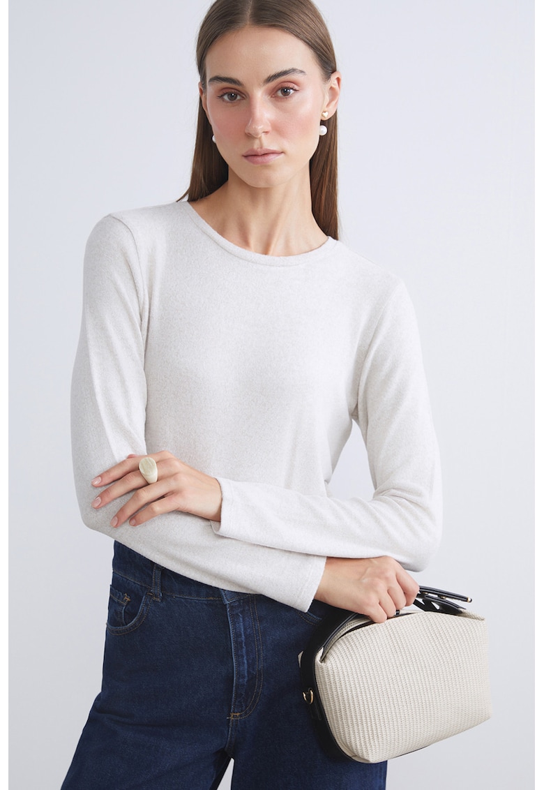 Pulover slim fit tricotat fin