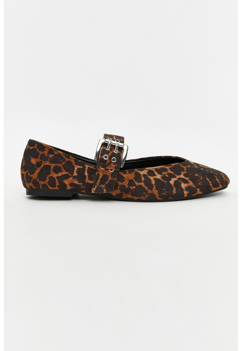 Balerini Mary Jane cu animal print Balerini Mary Jane cu animal print