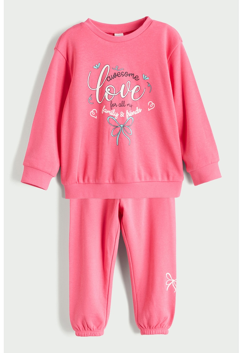 Set de bluza si pantaloni de trening din amestec de bumbac - 2 piese