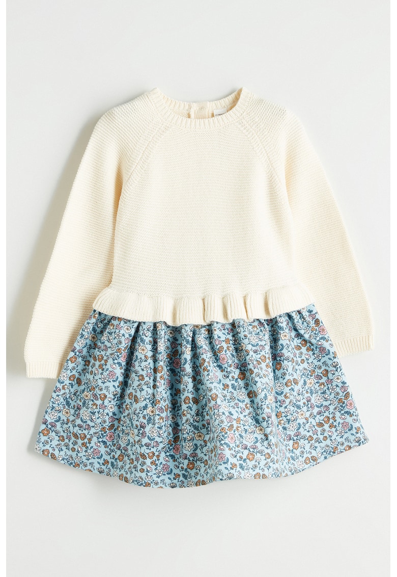 Rochie combi cu maneci raglan