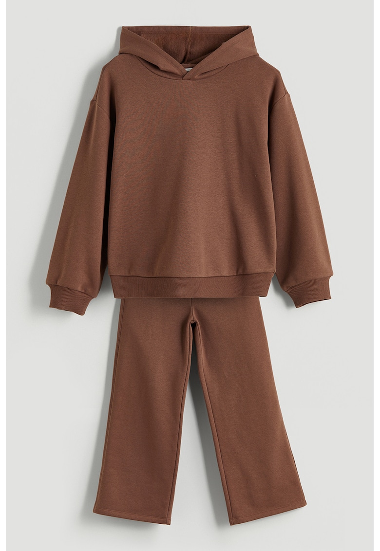 Trening din amestec de bumbac cu gluga