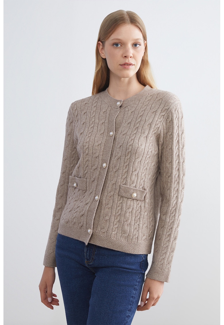 Cardigan cu model torsade