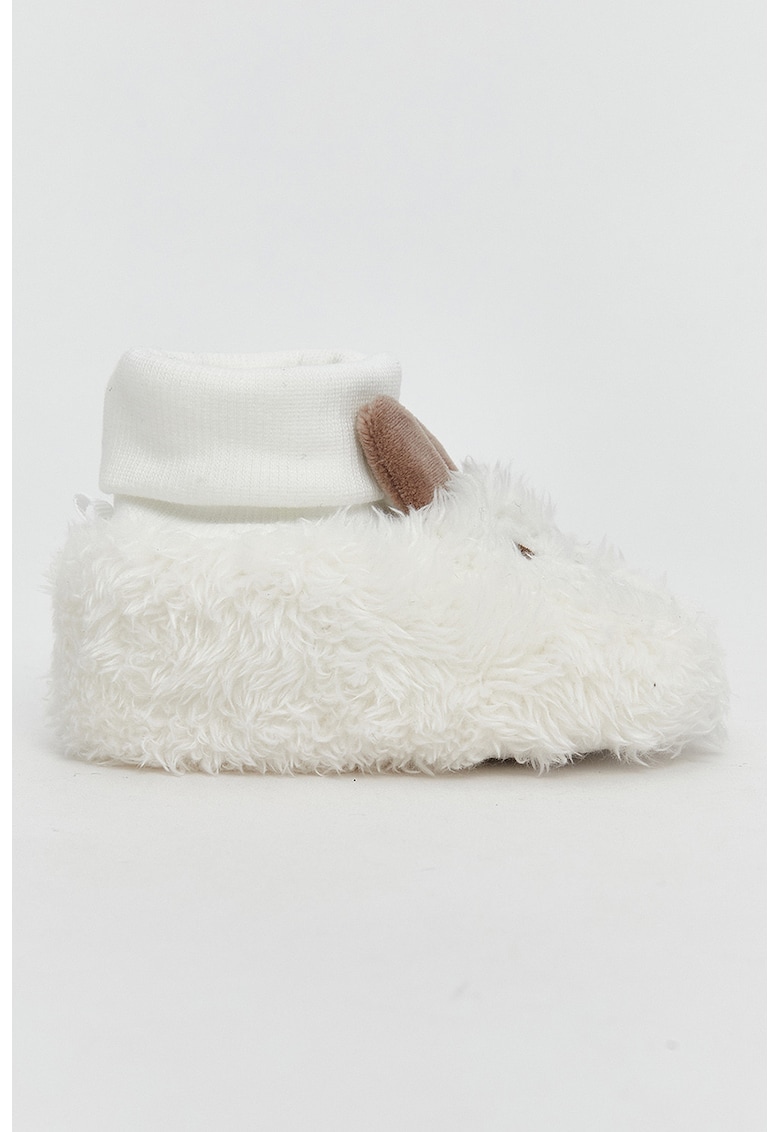 Cizme de casa din teddy cu iepuras