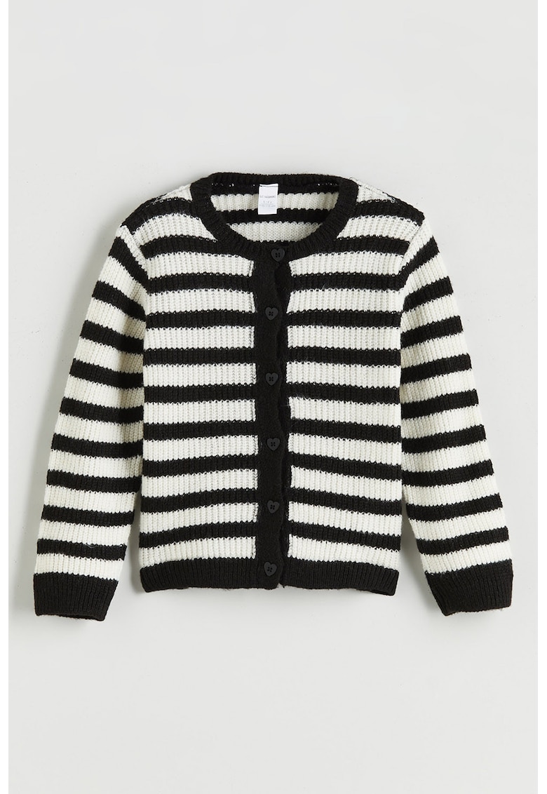 Cardigan cu nasturi si dungi
