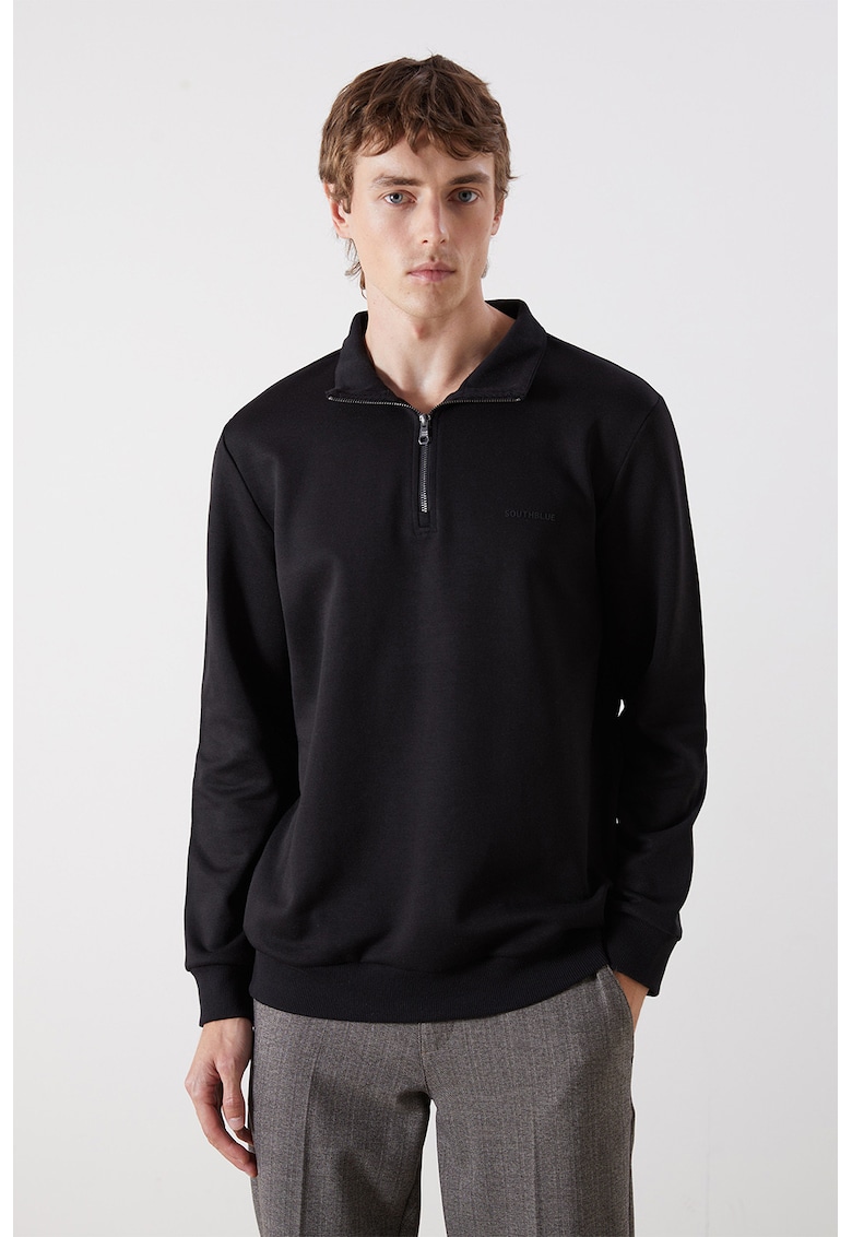 Bluza de trening cu fenta scurta cu fermoar