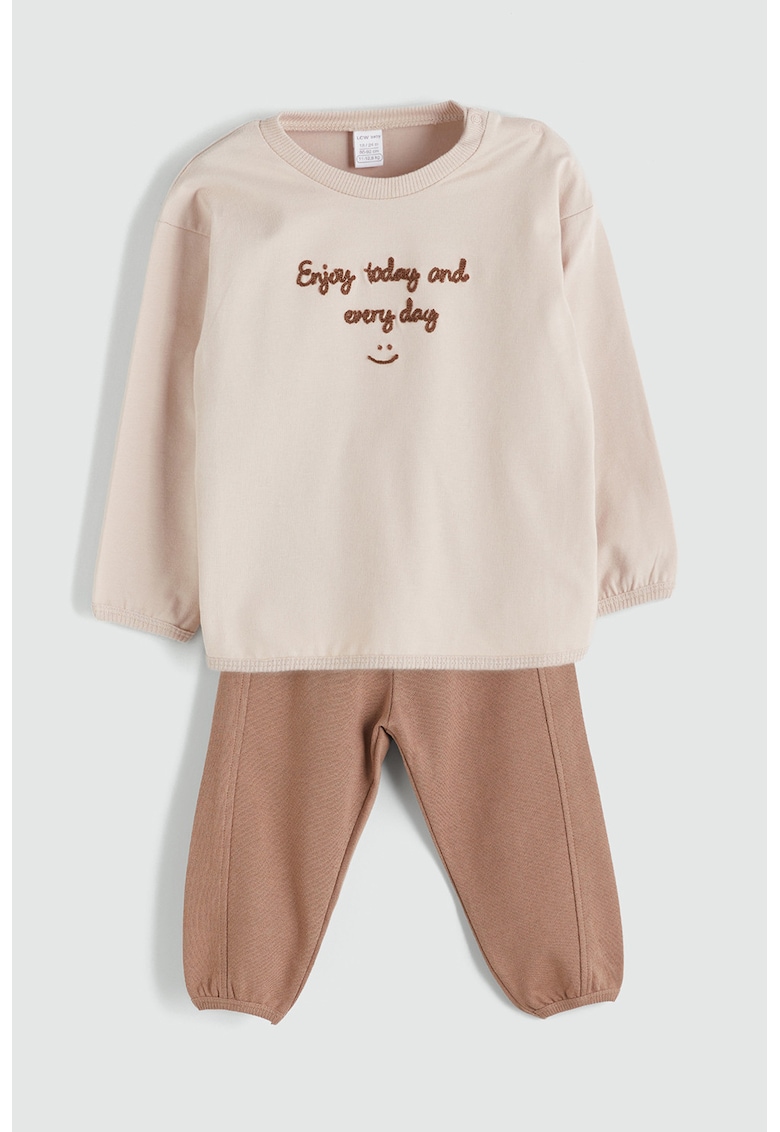 Set de bluza sport cu imprimeu si pantaloni cu snur