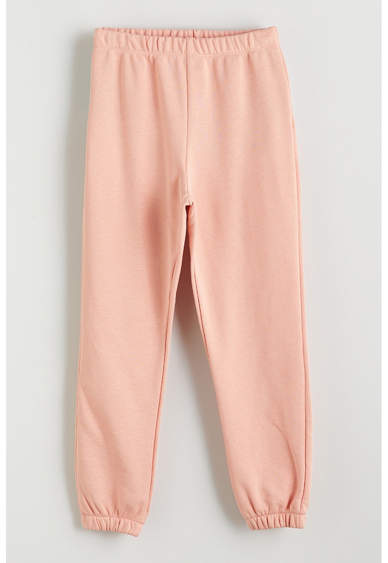 Pantaloni de trening din amestec de bumbac cu banda elastica in talie