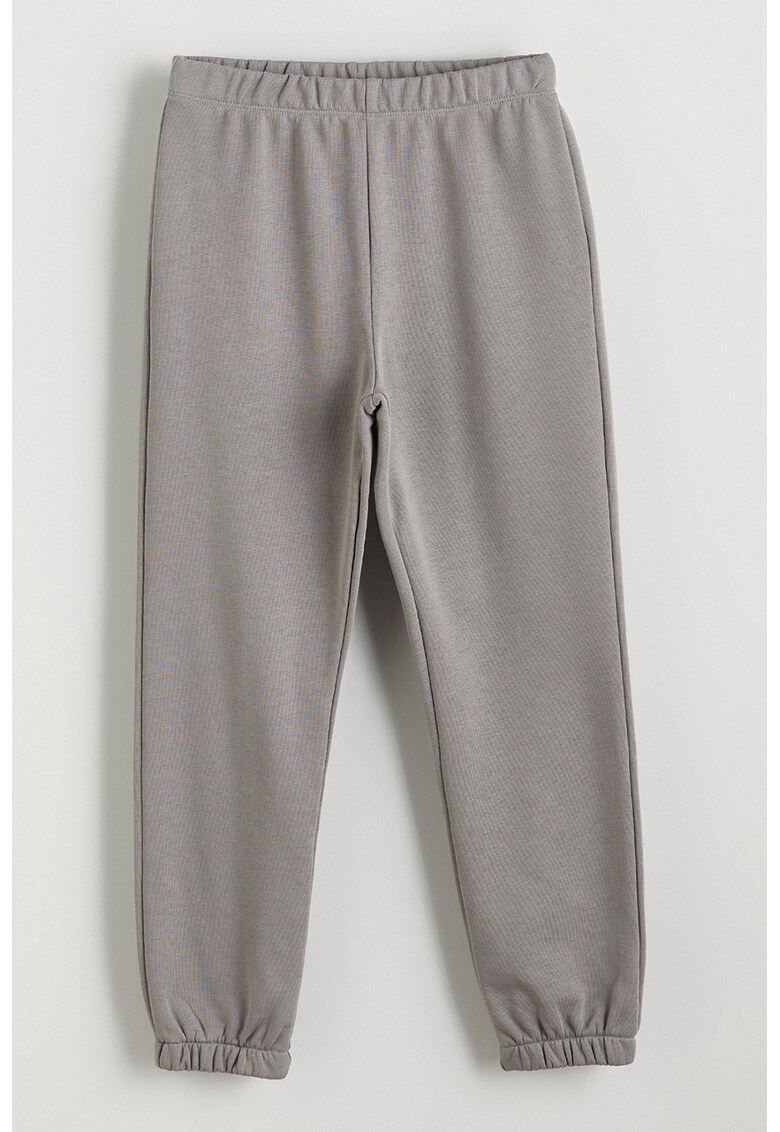 Pantaloni de trening din amestec de bumbac cu banda elastica in talie