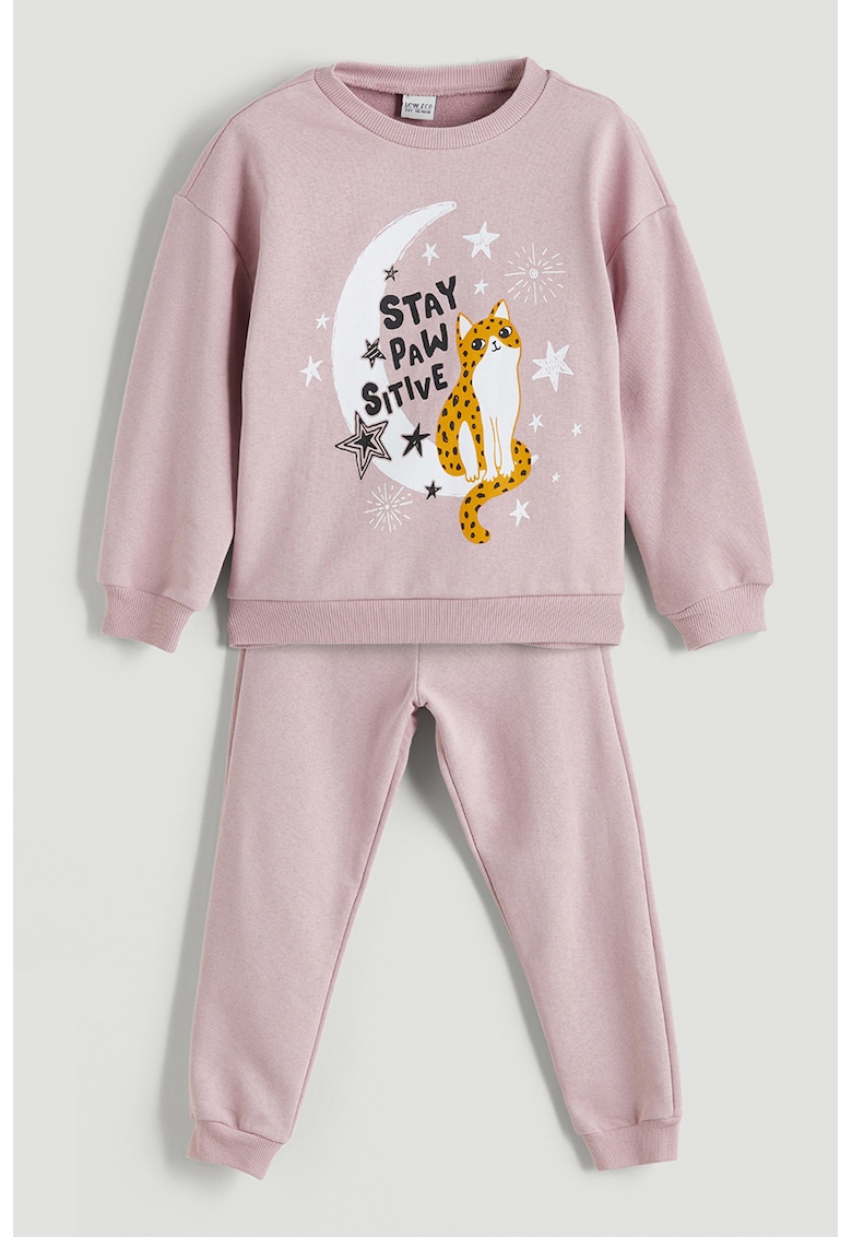 Pijama cu model grafic si pantaloni lungi Pijama cu model grafic si pantaloni lungi