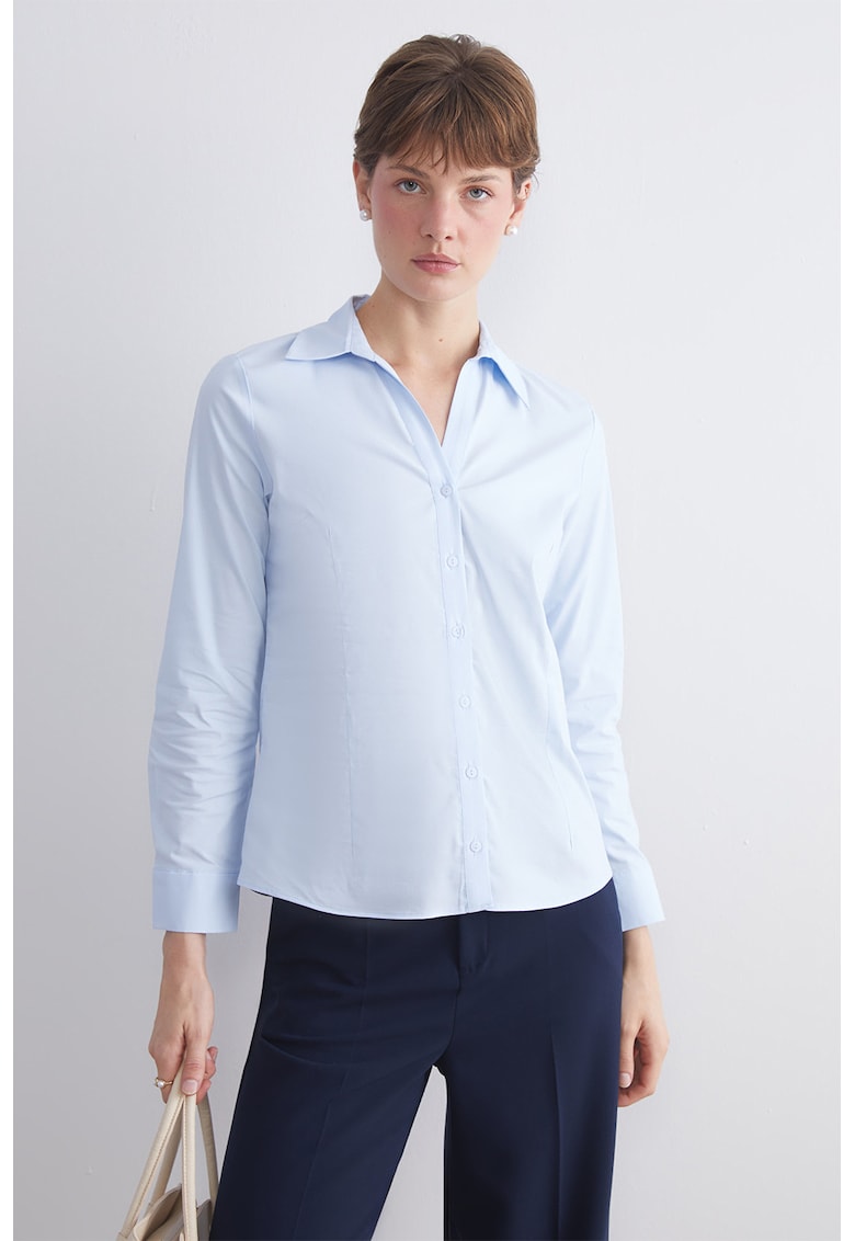 Camasa slim fit din amestec de bumbac