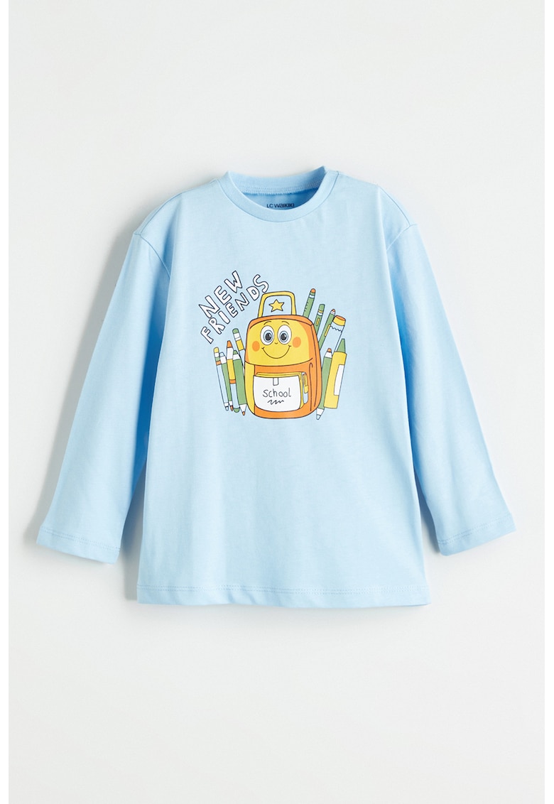 Bluza de bumbac cu model