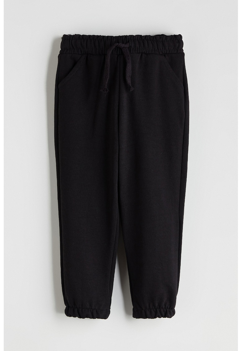 Pantaloni de trening din amestec de bumbac - Negru