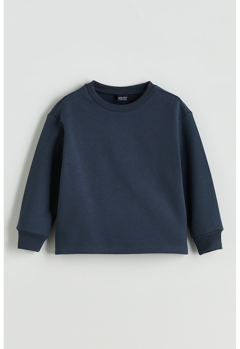 Bluza de trening din amestec de bumbac - Bleumarin