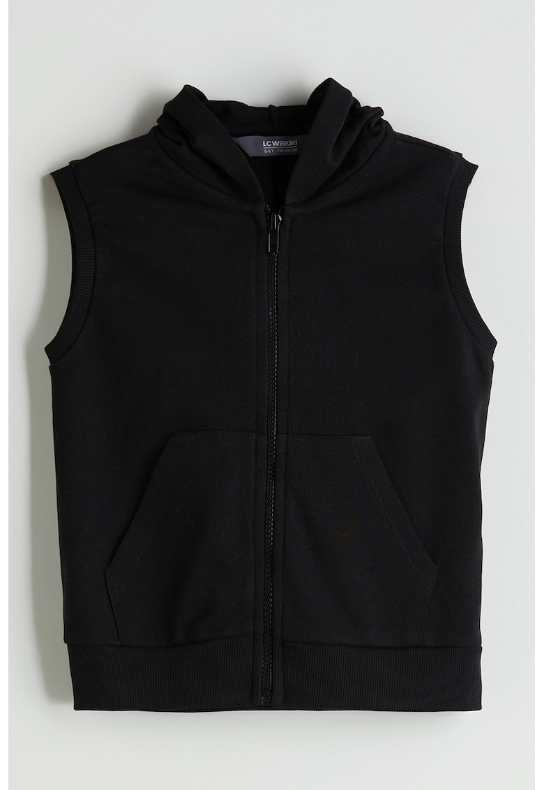 Vesta cu gluga si buzunare laterale