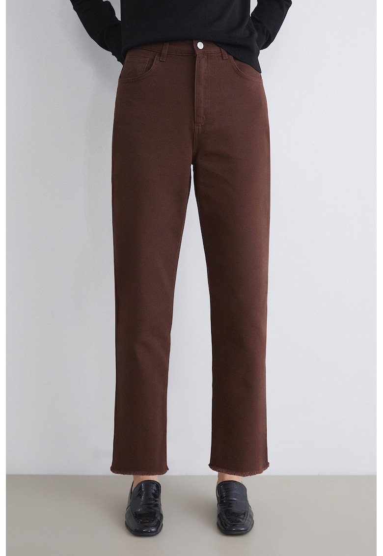 Blugi regular fit cu talie medie