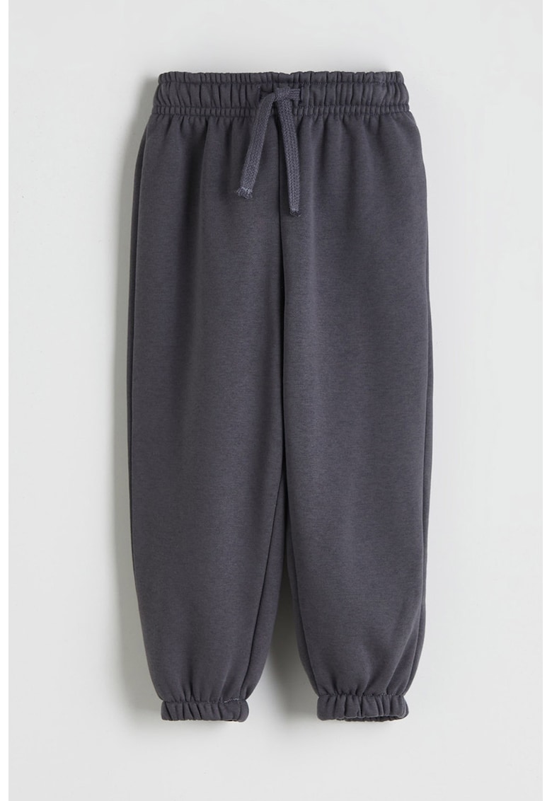 Pantaloni de trening uni din amestec de bumbac