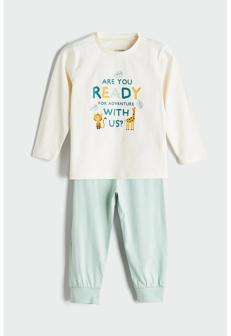 Pijama lunga cu text Pijama lunga cu text