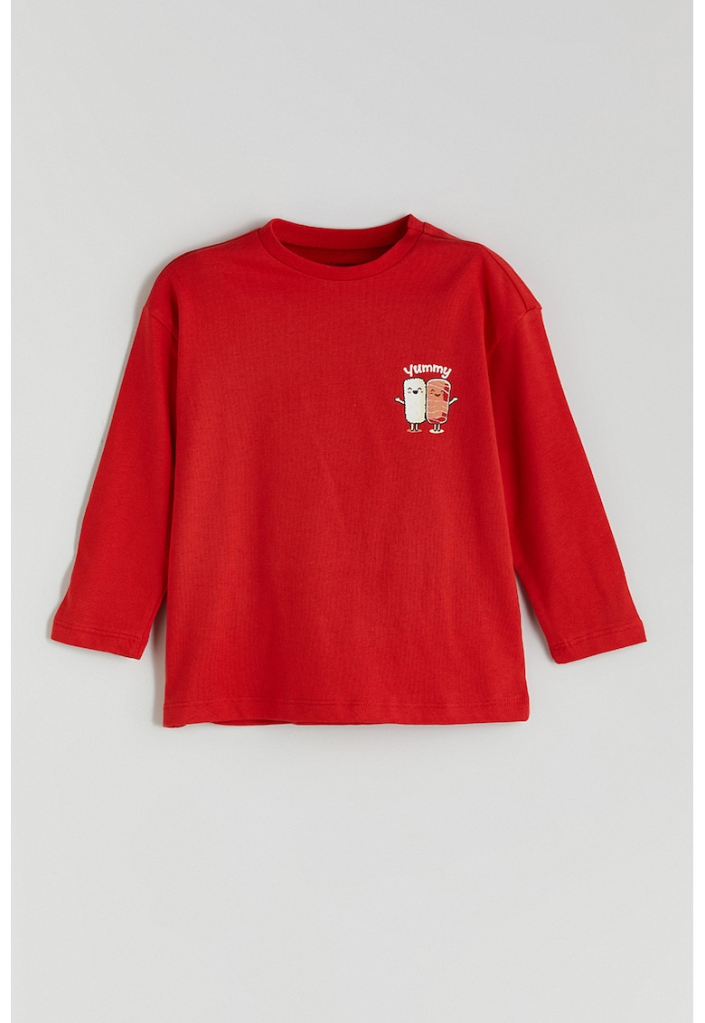 Bluza cu imprimeu grafic - Rosu