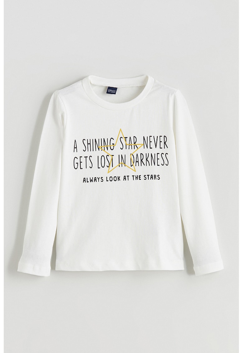 Bluza de bumbac cu text