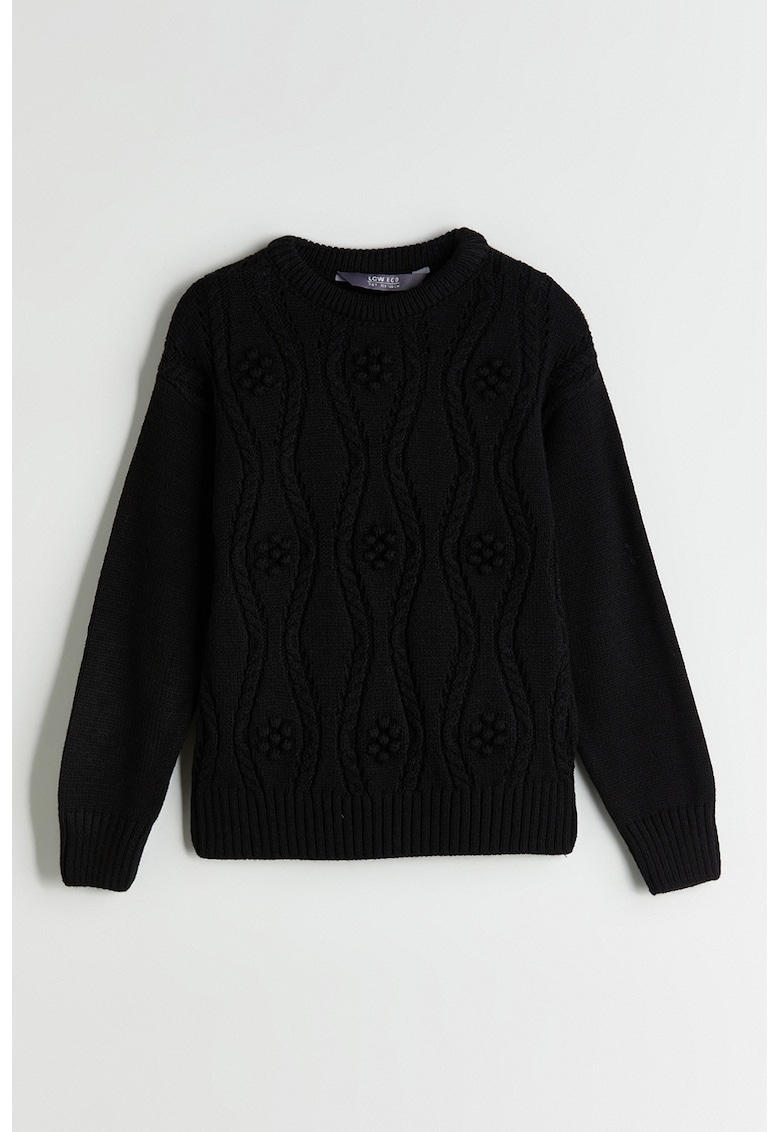 Pulover tricotat cu model floral