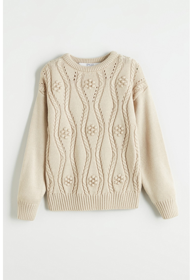 Pulover tricotat cu model floral